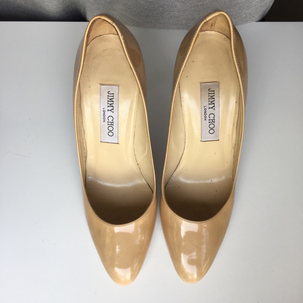 Nude color jimmy choo pumps
